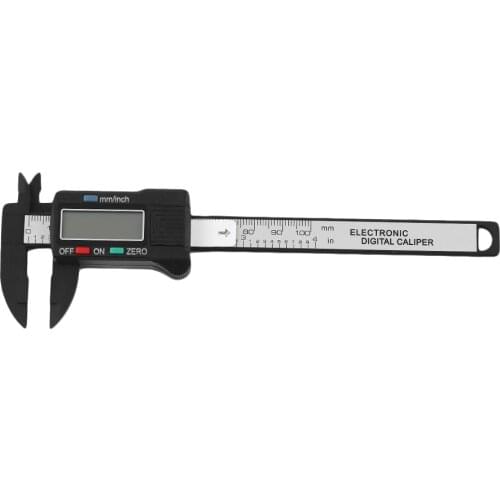 Mini Digital Caliper 0-100mm/0.2mm Carbon Fiber Composites MM & Inch Vernier Caliper Measuring Tools Measure Accessories