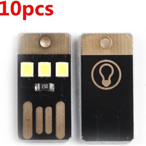 10 pcs/lot USB Mini LED Night Light Ultra Low Power LED Bulb Kitchen Camping Led Portable Lighting Table Lamp Warm White & White