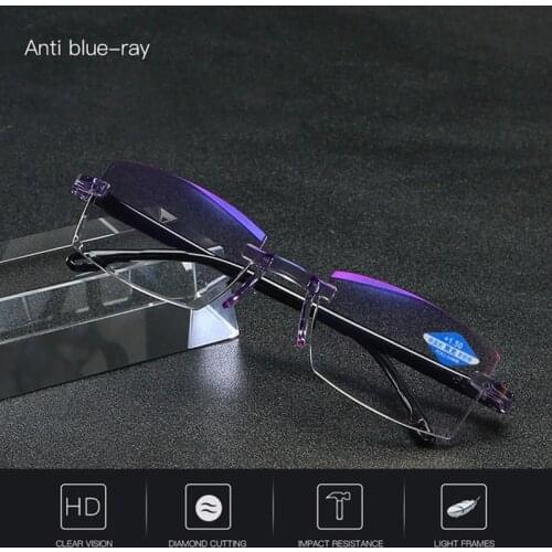 Newly Sapphire High Hardness Anti-Blue Progressive Far And Near Dual-Use Reading Glasses For Men Women