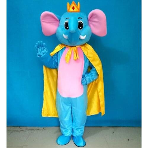 New Style Elephant Mascot Costume Cartoon Mascotte Apparel for Adult Animal Theme Halloween Party Event Fancy Dress