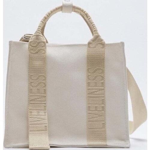 Casual Letters Canvas Women Handbags Designer Brand Large Tote Shoulder Crossbody Bags Luxury Messenger Bag Lady Big Shopper Sac