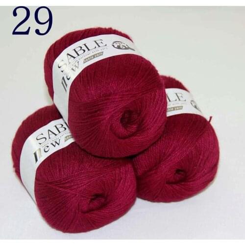 Sale Super Soft Pure 3X50gr Sable Cashmere Wrap Shawls Hand Knitting Wool Crochet Yarn Berry 243-29-3