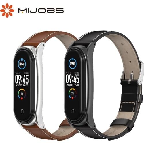 For Mi Band Strap 5 4 3 Genuine Leather Wristband for Xiaomi Bend 5 Smart Bracelet Correa Opaska Pasek for Xiomi Xiami Miband 4