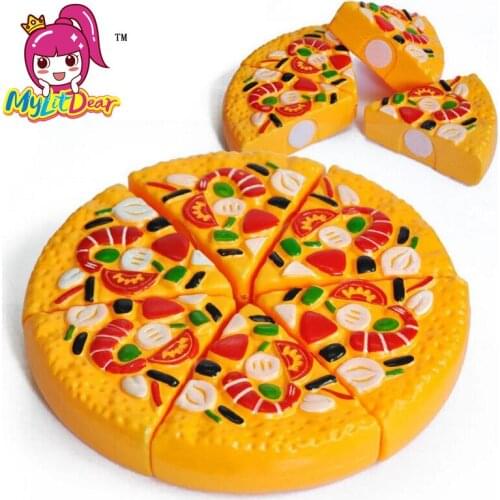 MylitDear Cutting Plastic Pizza Toy Food Kitchen Pretend Play Toy Early Development and Education Toys For Children Best Gifts