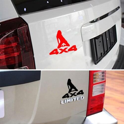 RuleMylife Girl Sitting On 4x4 Lettering Vinyl Motorcycle Car Tail Stickers For Volkswagen Bmw E46 Car Accessories Decorate