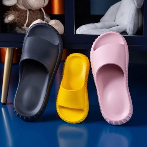 Childrens slippers girls thick-soled slippers soft-soled parent-child slippers for mens household non-slip bathroom bath