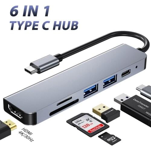 USB C HUB Type C To Multi USB 3.0 HUB HDMI-compatible Adapter TF SD PD Card Slot USB HUB For Macbook Splitter Cablle For Samsung