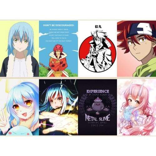 That Time I Got Reincarnated as a Slime Animal Poster Canvas Painting Wall Art Prints Neutral Wall Pictures Home Decor