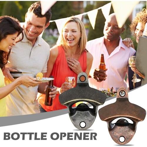 Vintage Antique Iron Wall Mounted Bar Beer Glass Bottle Cap Opener Kitchen Tools Bottle Opener Bar Beer Opener Without Srew