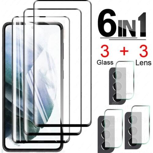 Tempered Glass for Samsung Galaxy S21 Plus Glass Screen Protector Glass for Samsung S21+ S 21 + Camera Lens Protective Film