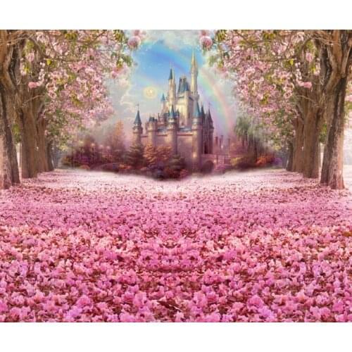 Castle pink forest Handmade Needlework For Embroidery kits DIY Cross Stitch Kits Crafts 14CT Unprinted Home Decor wall Arts
