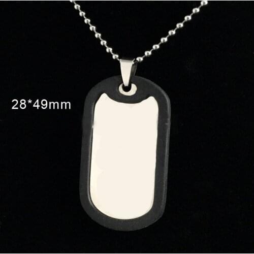 20PCS Stainless Steel Dog Tag Blank Military Plate Pendant Metal Dogtag For Men ID Car Military Collar Mirror Polished Wholesale
