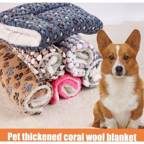 3 Packs Soft Coral Fleece Thickened Pet Fleece Pad Pet Blanket Bed Mat For Puppy Dog Cat Sofa Cushion Rug Warm Sleeping Cover