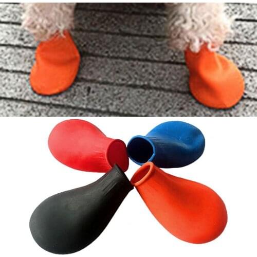 4 Pcs Pets Boots Non-slip Pet Supplies Waterproof Dog Non Slip Rain Shoes for Outdoor