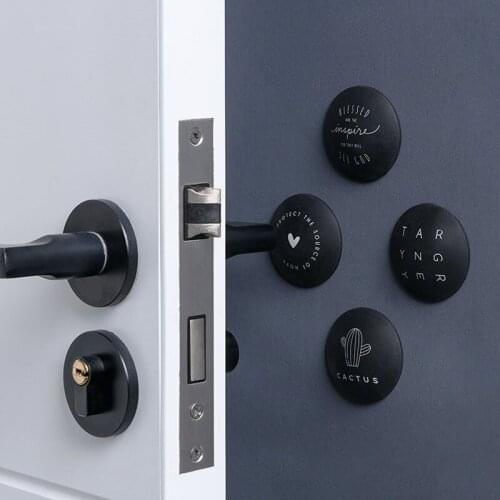 4 PCS Silicone Door Handle Bumpers Self-adhesive Punch-free Household Anti-collision Door Stoppers Mute Stickers