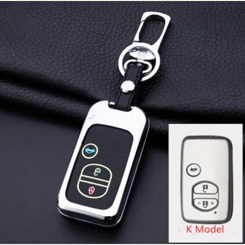 Car Keychain Key Cover Case For Toyota Camry Crown RAV4 Corolla Prado Prius 3 Buttons Smart Key