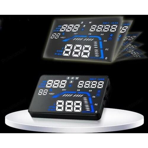 5.5 inch HD Q7 Universal Windshield Projector car head up display with GPS Overspeed Warning Multi-color Auto HUD display