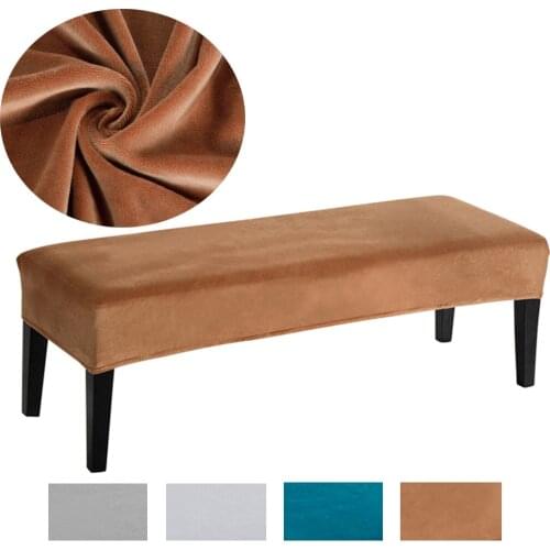 Dining Bench Cover Soft Stretch Elastic Chair Bench Covers Slipcover Seat Protector For Living Room Kitchen Bedroom