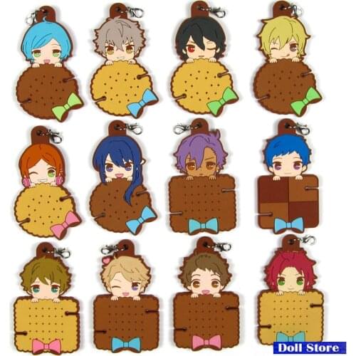 Ensemble Stars New Original Japanese anime figurerubber Silicone sweet smell mobile phone charms keychain strap D177
