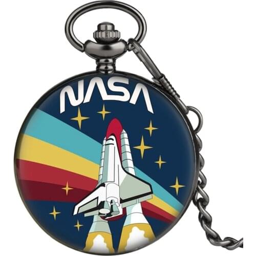 Fob watches Retro Classical Black Polished Quartz Pocket Watch Mens Pendant Chain Smooth Pocket Watches Relogio De Bolso Gift