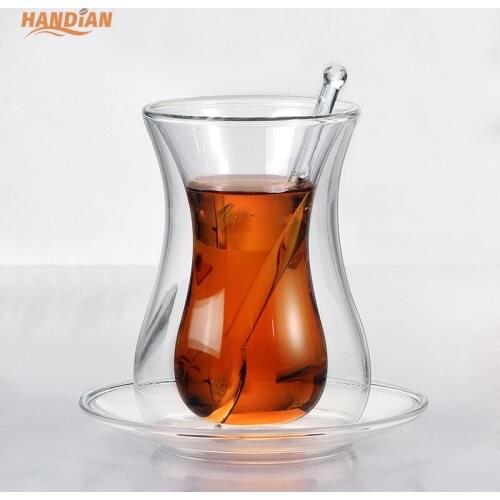 HANDIAN Double Wall Glass Cups