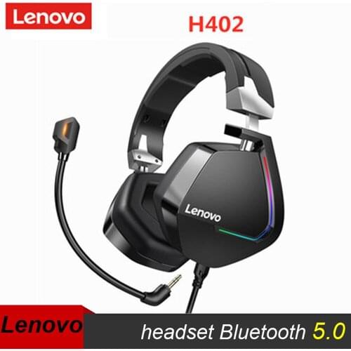 Lenovo Gaming Headset Wired Earphones Surround Sound RGB Colourful Light Deep bass in-ear with Mic for PC Laptop Gamer Headset