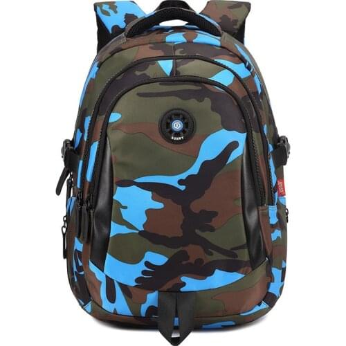 Camouflage Waterproof Nylon School Bags Children backpacks Large capacity Kids Bookbag Grade 1-6 Mochilas Escolar