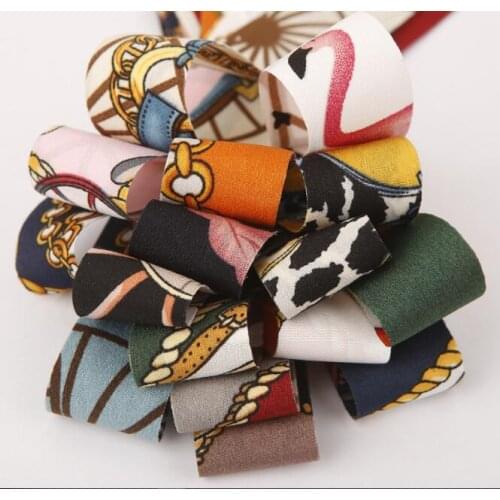 Kewgarden Printed Polyester Satin Ribbon 10 16 25 40mm DIY Earrings Brooch Hairbow Accessories Handmade Tape Webbing 10 Yards