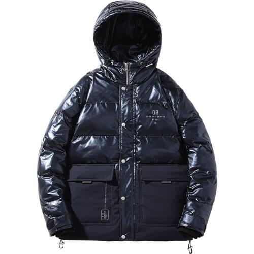 KKSKY Winter Mens White Duck Down Parkas Coats Hooded Solid Puffer Jackets Man Thick Warm Hip Hop Streetwear For Men Clothing