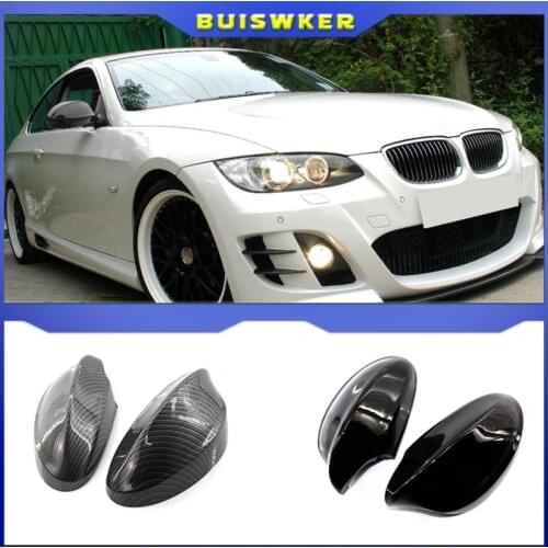 For BMW 1 3 Series E81 E82 E87 E88 E90 E91 E92 E93 Carbon Fiber Rearview Mirror Cover Caps Car Accessories