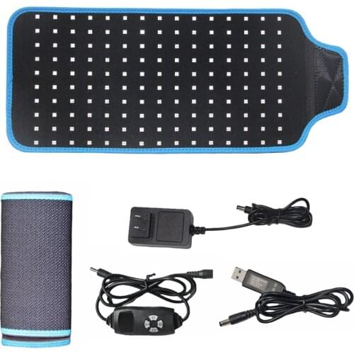 Red & Infrared Light Therapy Belt Flexible Wearable Wrap Deep Therapy Pad with Timer for Back Shoulder Joints Muscle Pain Relief