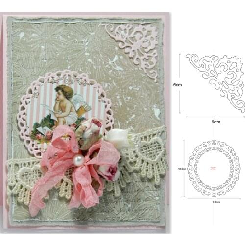 Circle Corner Frame Metal Cutting Dies Stencil for DIY Scrapbooking Album Embossing Paper Cards Decorative Crafts Die Cuts