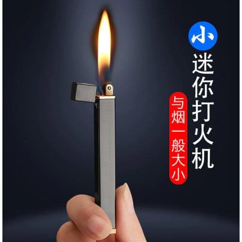 Metal Free Fire Torch Mini Cigarettes Lighter Portable Long Strip Refillable Gas Lighter Butane Cigarette Compact Lighter