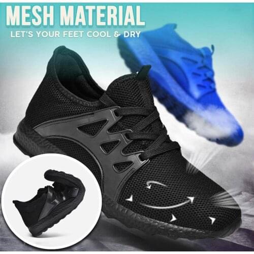 Men Sports Running Shoes Breathable Mesh Cushioning Outdoor Exercise Sneakers -OPK