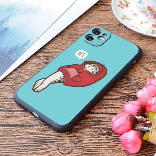 For iPhone Hooded Seal Print Soft Matt Apple iPhone Case
