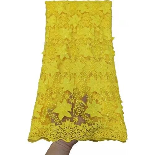 Latest French Net Lace Fabric African Lace Fabric 2021 High Quality Lace Nigerian Embroidery Tulle Lace Fabrics Wedding 5yards