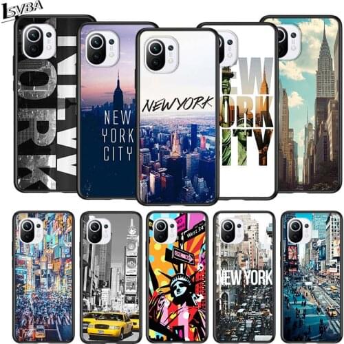 NEW YORK City for Xiaomi Mi 11 10T Note10 Ultra 5G 9 9T SE 8 A3 A2 A1 6X Pro Play F1 Lite 5G Black Phone Case
