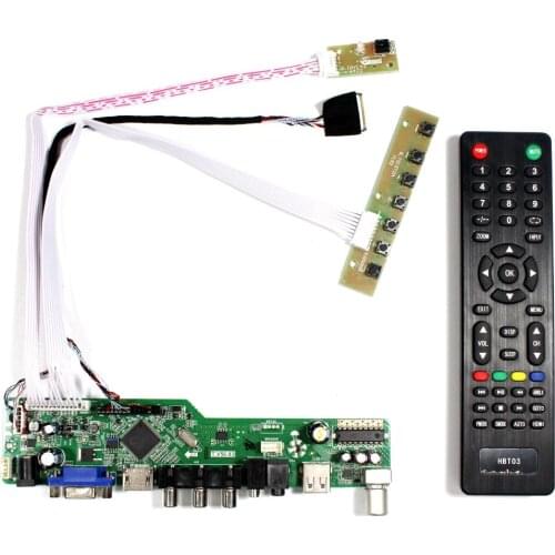 TV HD MI VGA AV USB AUDIO LCD Controller Board Work For 12.1"13.3" 1280X800 HT121WX2-210 HV121WX6-100 HV133WX1 LCD Screen