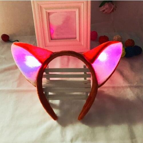 10pcs Fox Headband Ears Cute Fashion Hoop Hairband Christmas Party Birthday Headwear Costume for Girls Boys Kids Adults