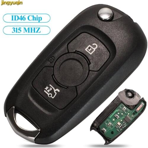 Jingyuqin Flip Remote Car Key Control 315MHz ID46 Chip For Buick Verano after 2015 Regal GT/Excelle XT LaCROSSE Fob 3 Button