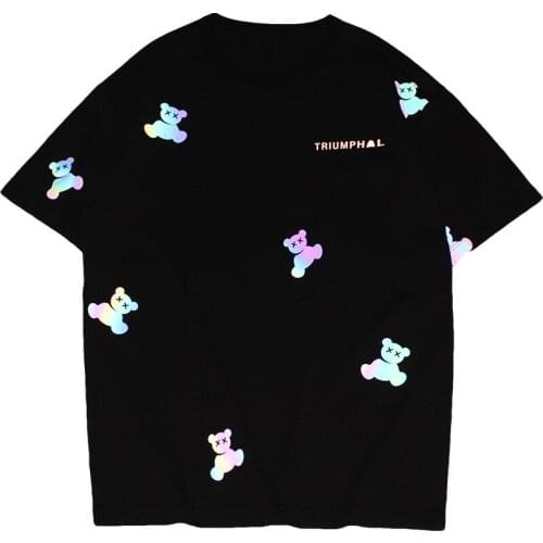 Plus Size Womens Summer T-Shirts 2021 New O-Neck Short Sleeve Cute Cartoon T-Shirt for Girls Students Lady BF Style Tops Tees