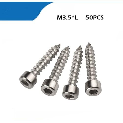 Furniture Screws M3.5mm Hexagon Socket Screws Wooden Screws Furniture Sliding Door Self Tapping Screws Hardened M3.5*10-25/30mm