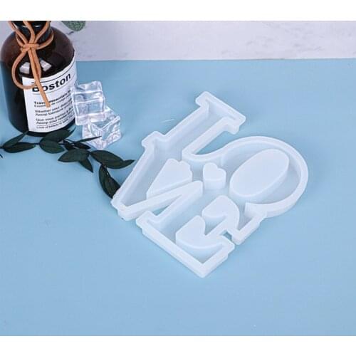 LOVE Ornaments Epoxy Resin Mold Home Decorations Silicone Mould DIY Crafts Jewelry Casting Tool