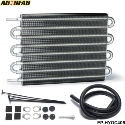 Universal 8 Row Aluminum Heavy Duty Transmission Oil Cooler Auto Manual Radiator Converter AF-HYOC405