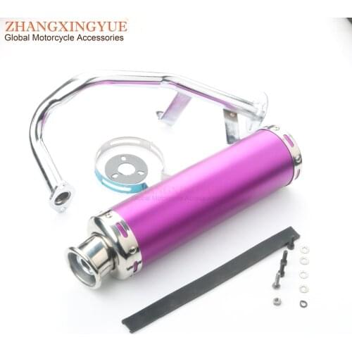 Scooter 88 X 300mm muffler exhaust pipe for BAJA BE500 50cc China GY6 139QMA 139QMB 4 stroke 6 colors optional