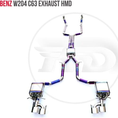 Titanium Alloy Exhaust Pipe Manifold Downpipe is Suitable for Benz W204 C63 Auto Modification Electronic Valve