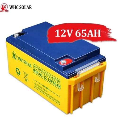 WHC factory price 12v 65ah 200ah solar gel battery deep cycle inverter portable lead acid batteries