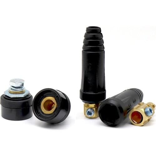 Mini welding machine parts Quick Cable Connector black red EU Plug Socket female male dc power plug adapter DKJ 10-25 35-50 5-70