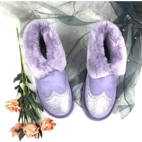 New ladies 100% natural fur shoes leather shoes mother loafers leather casual flat shoes female driving casual 34-40