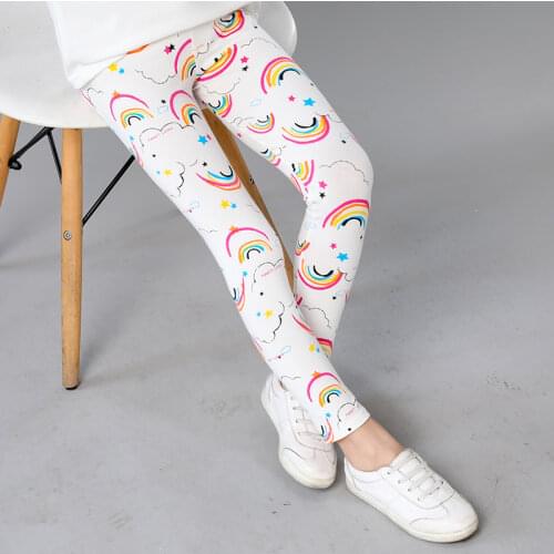Girls Leggings Kids Casual Floral Pencil Pants Cute Toddler Skinny Trousers Teenage Child clothing